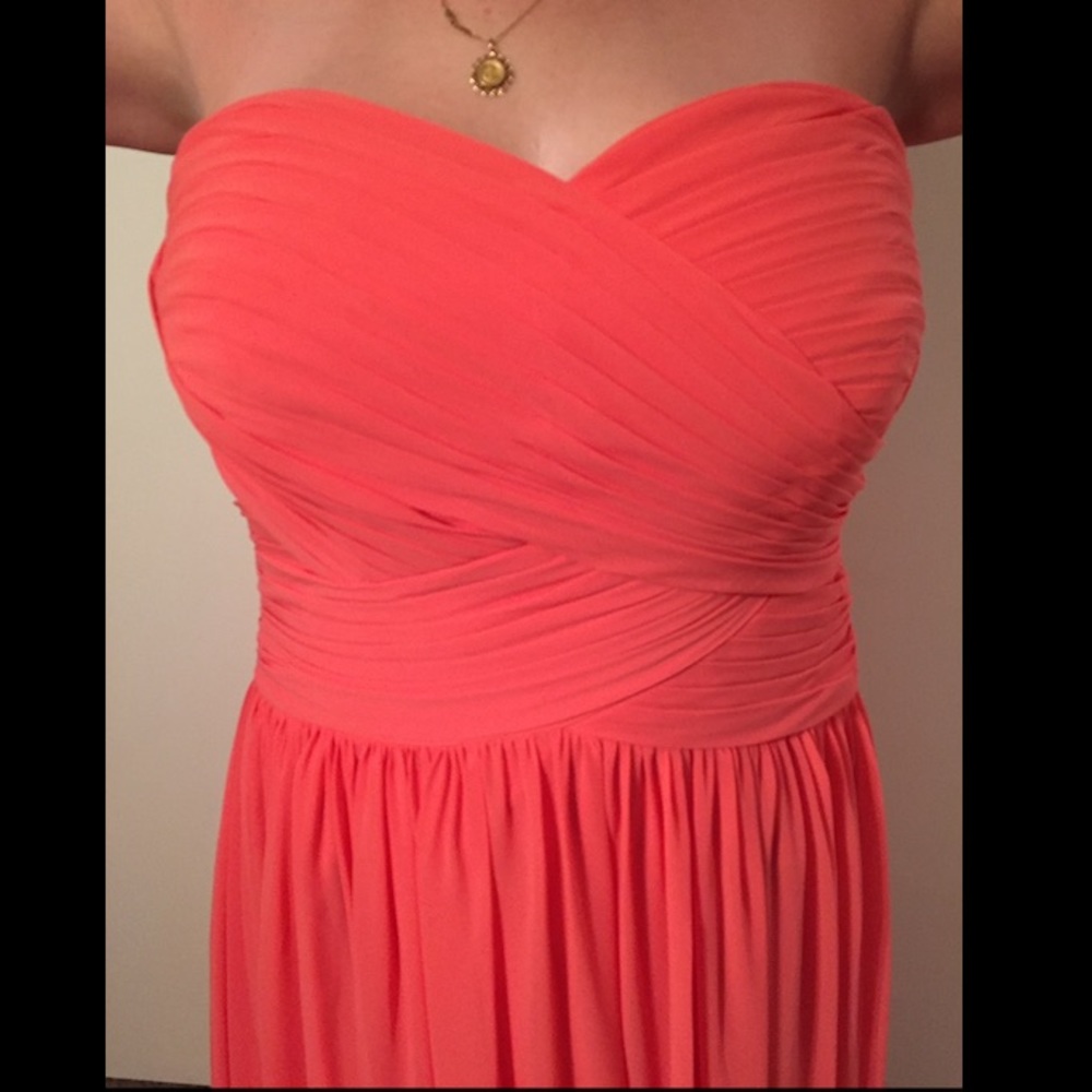 Coral bridesmaid dress